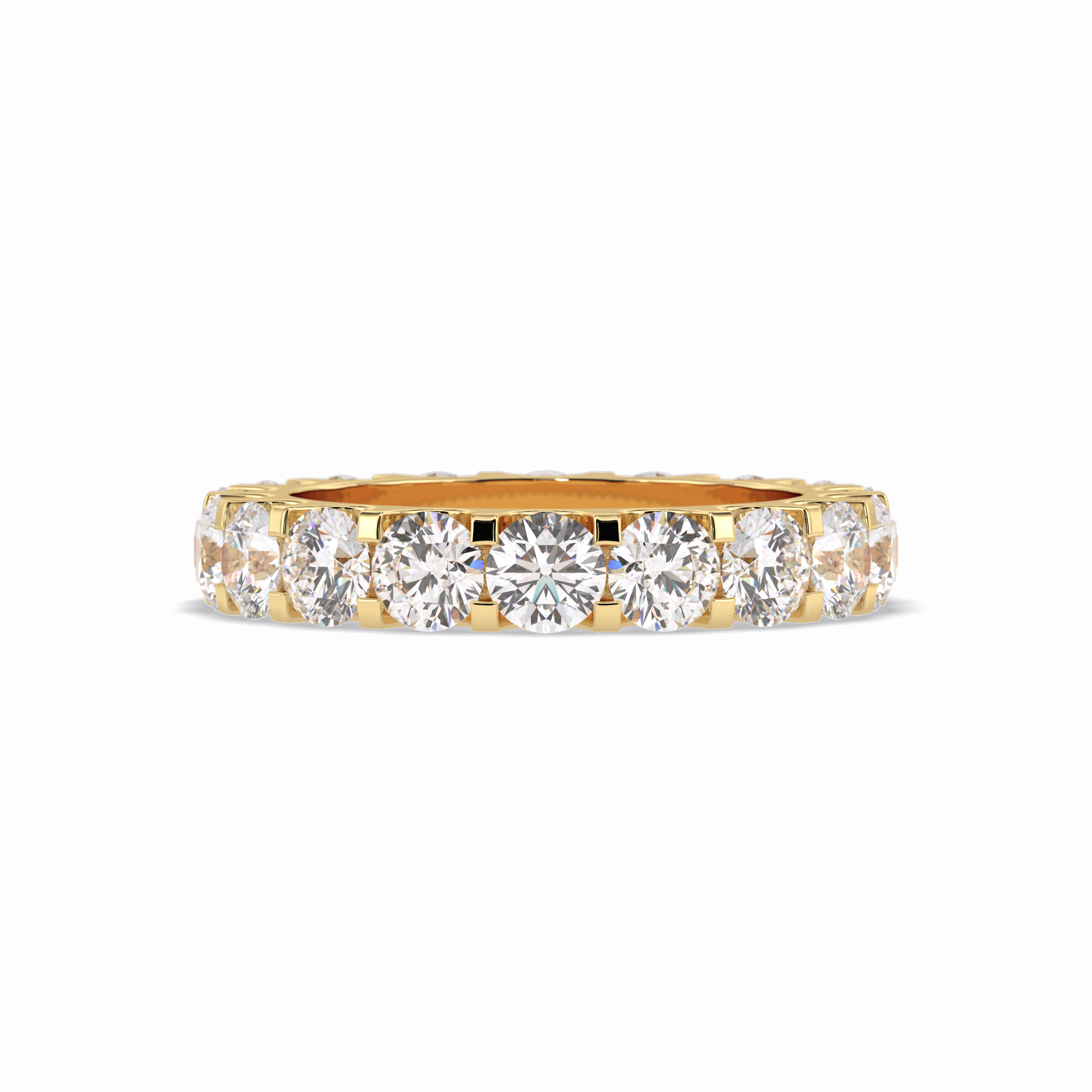 3.03 TCW Round Shape Full Eternity Wedding Band 8