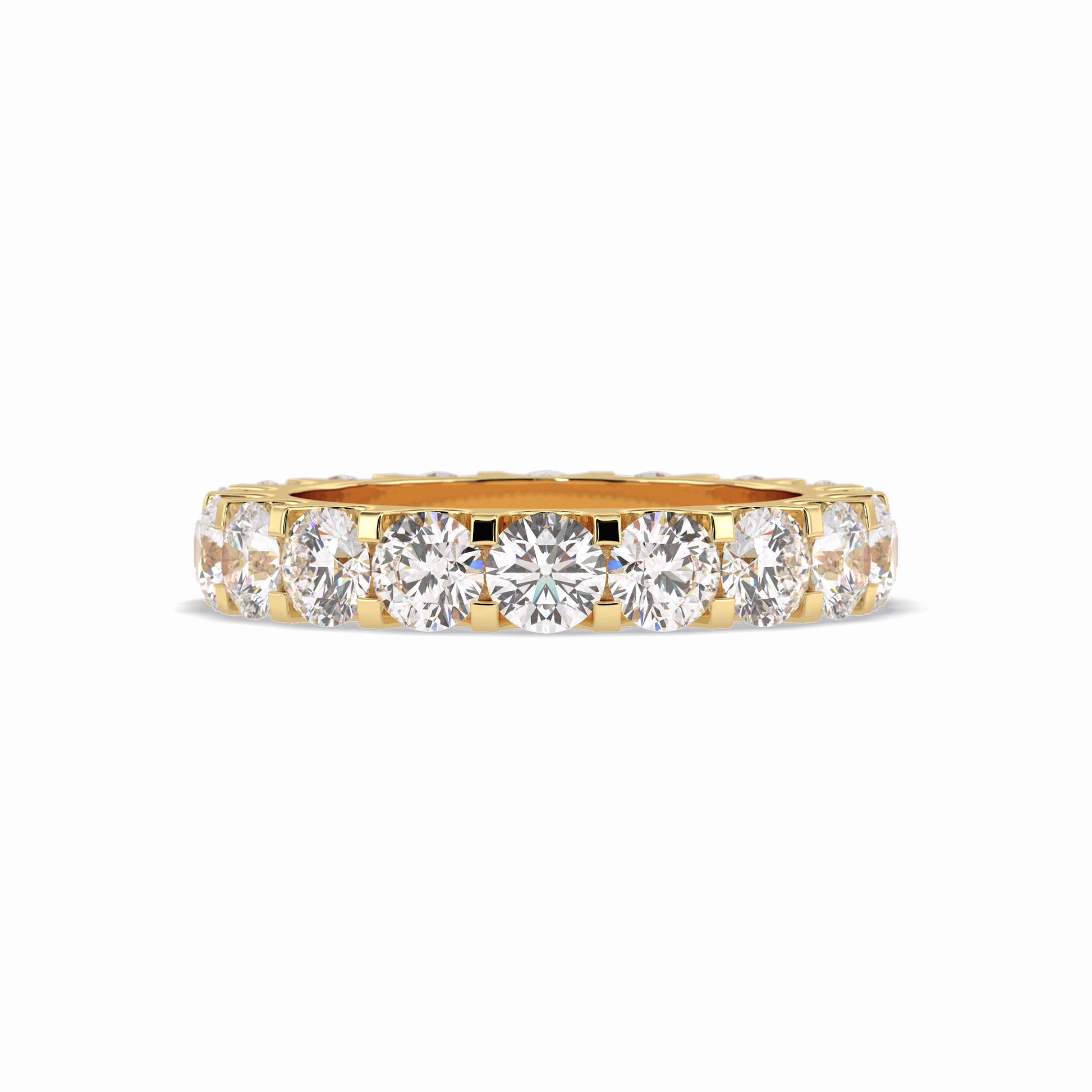 3.03 TCW Round Style Full Eternity Wedding Band