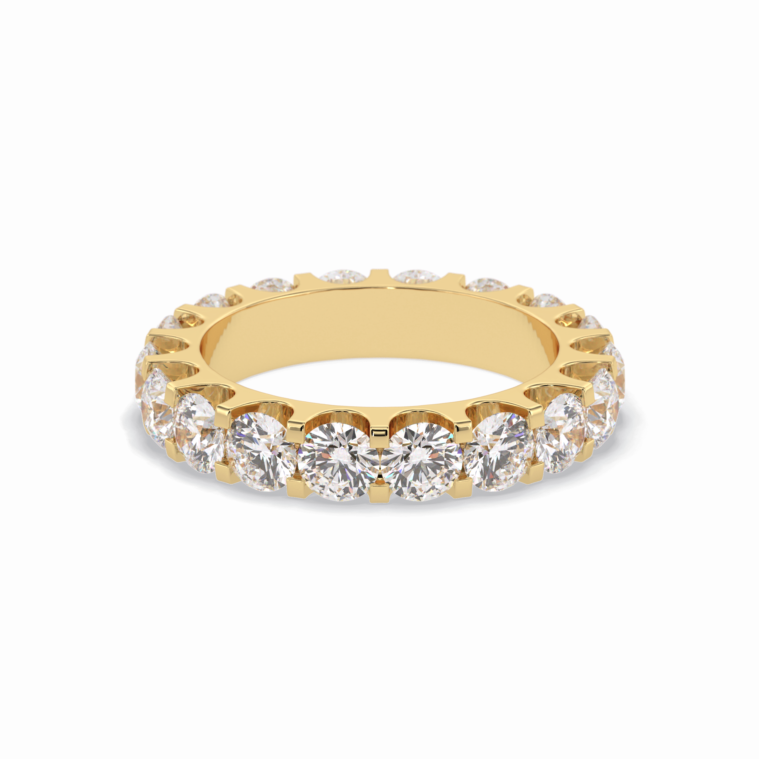3.03 TCW Round Shape Full Eternity Wedding Band 9