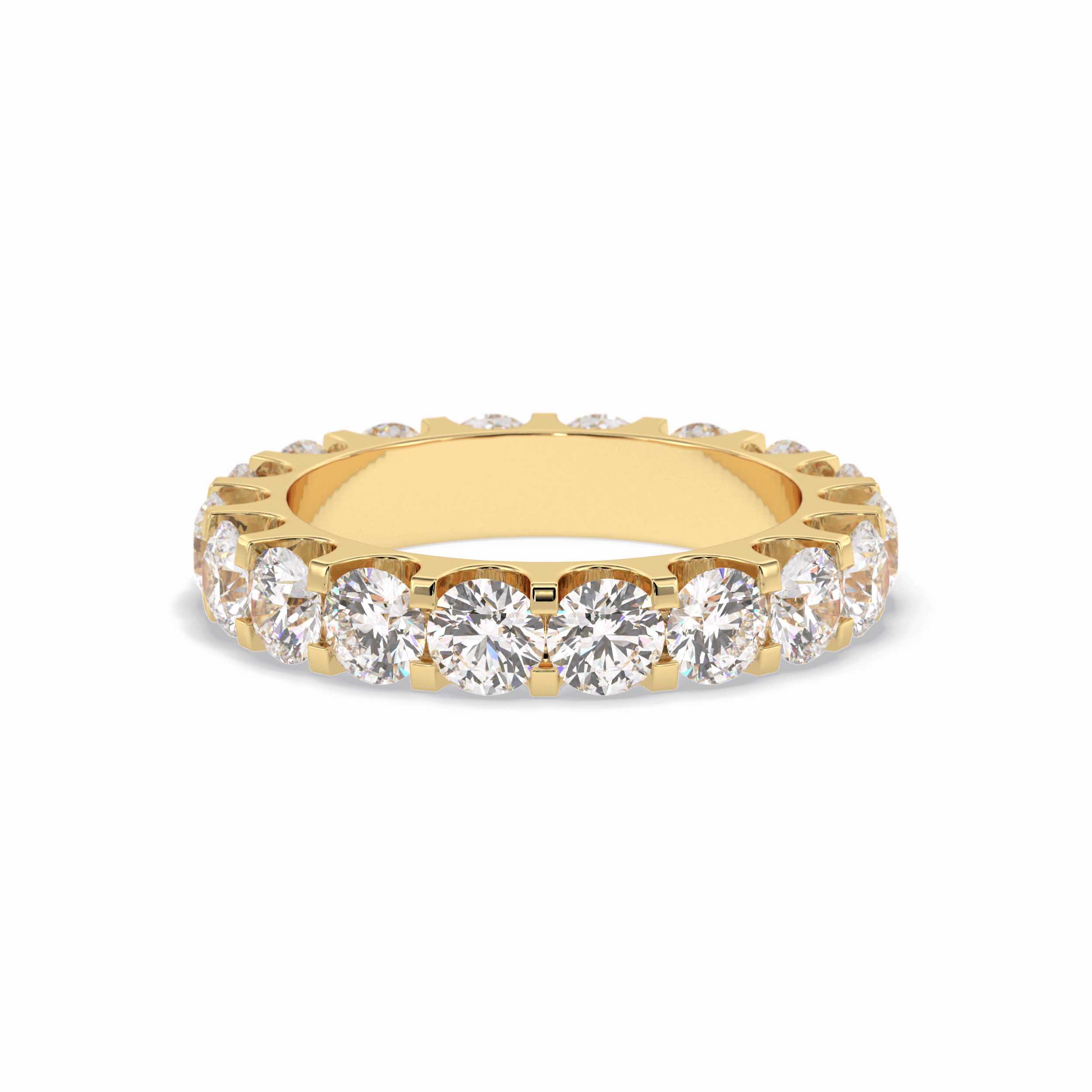 3.03 TCW Round Shape Full Eternity Wedding Band 10