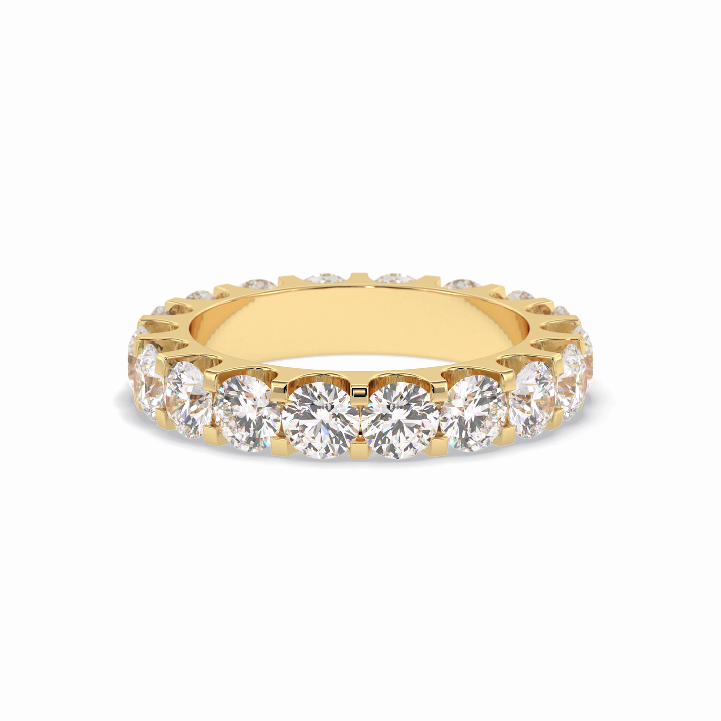 3.03 TCW Round Style Full Eternity Wedding Band