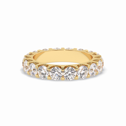 3.03 TCW Round Style Full Eternity Wedding Band