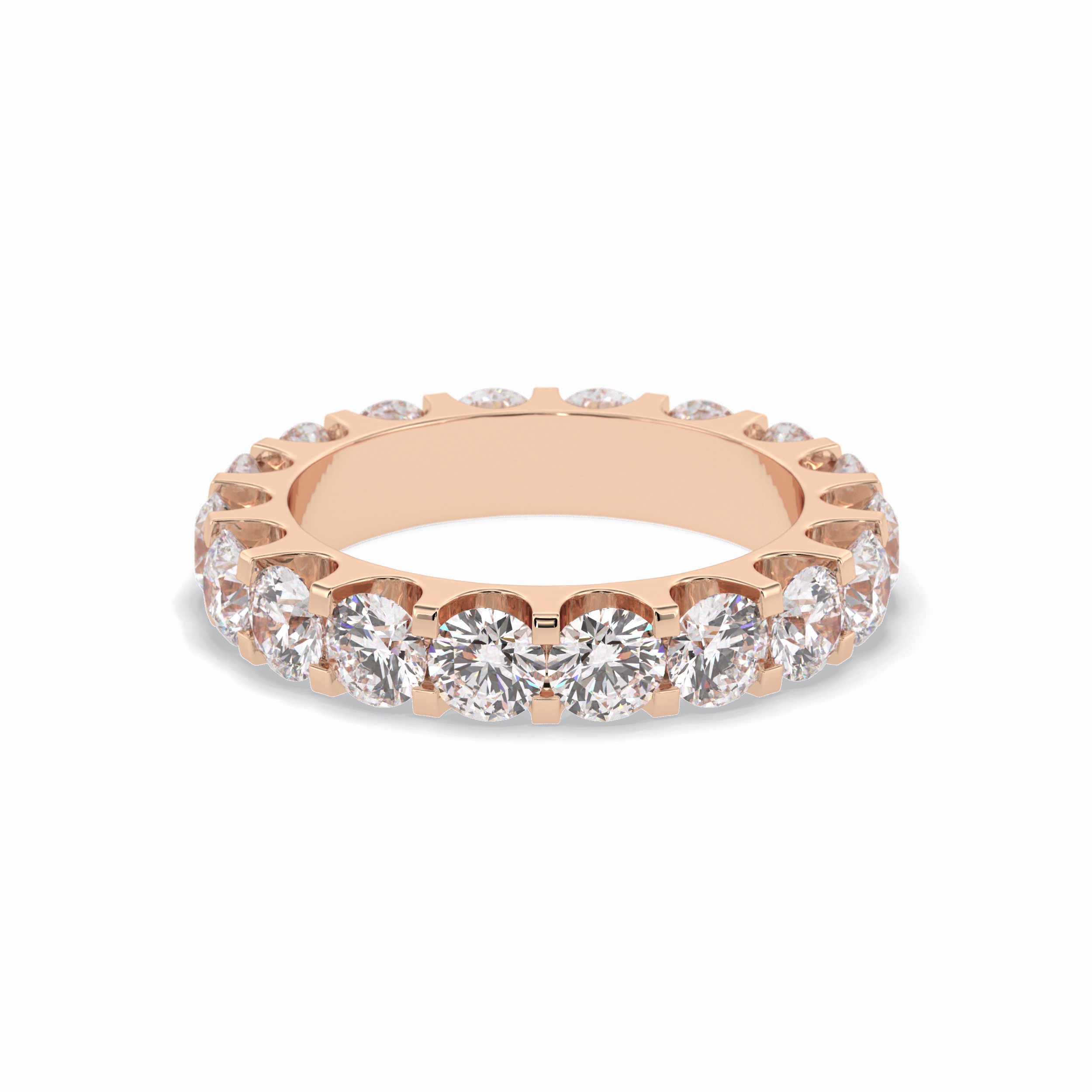 3.03 TCW Round Shape Full Eternity Wedding Band 16