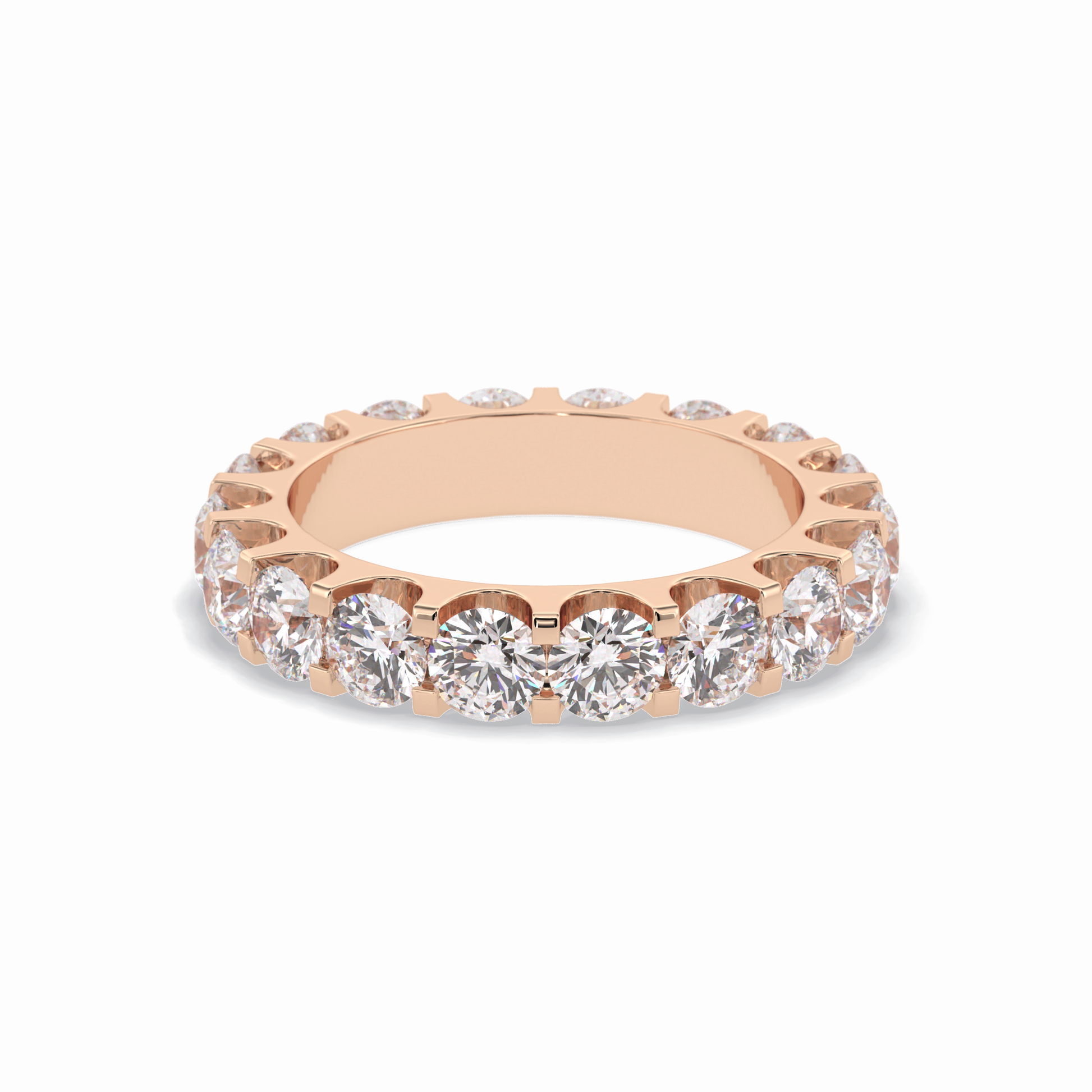 3.03 TCW Round Style Full Eternity Wedding Band