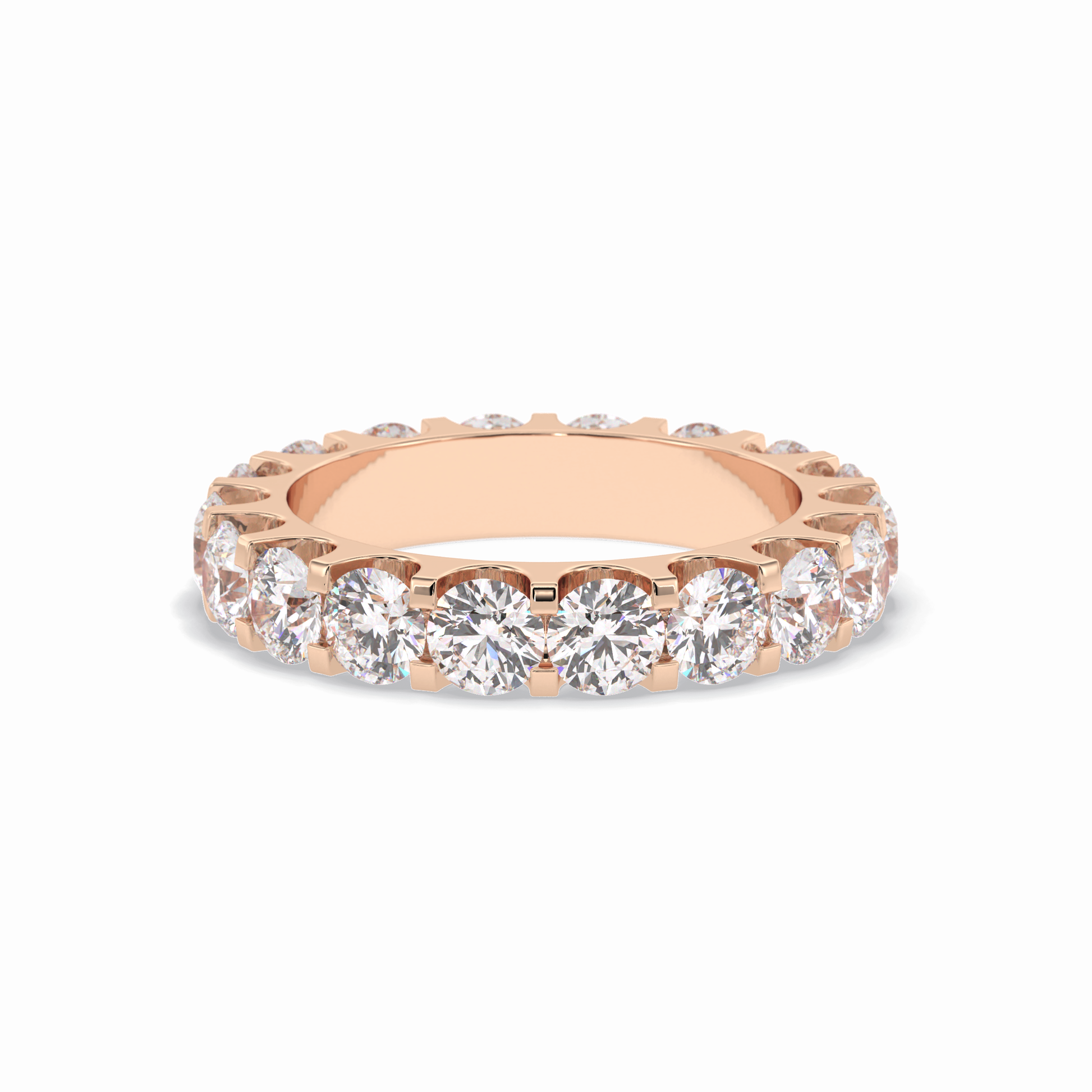 3.03 TCW Round Style Full Eternity Wedding Band