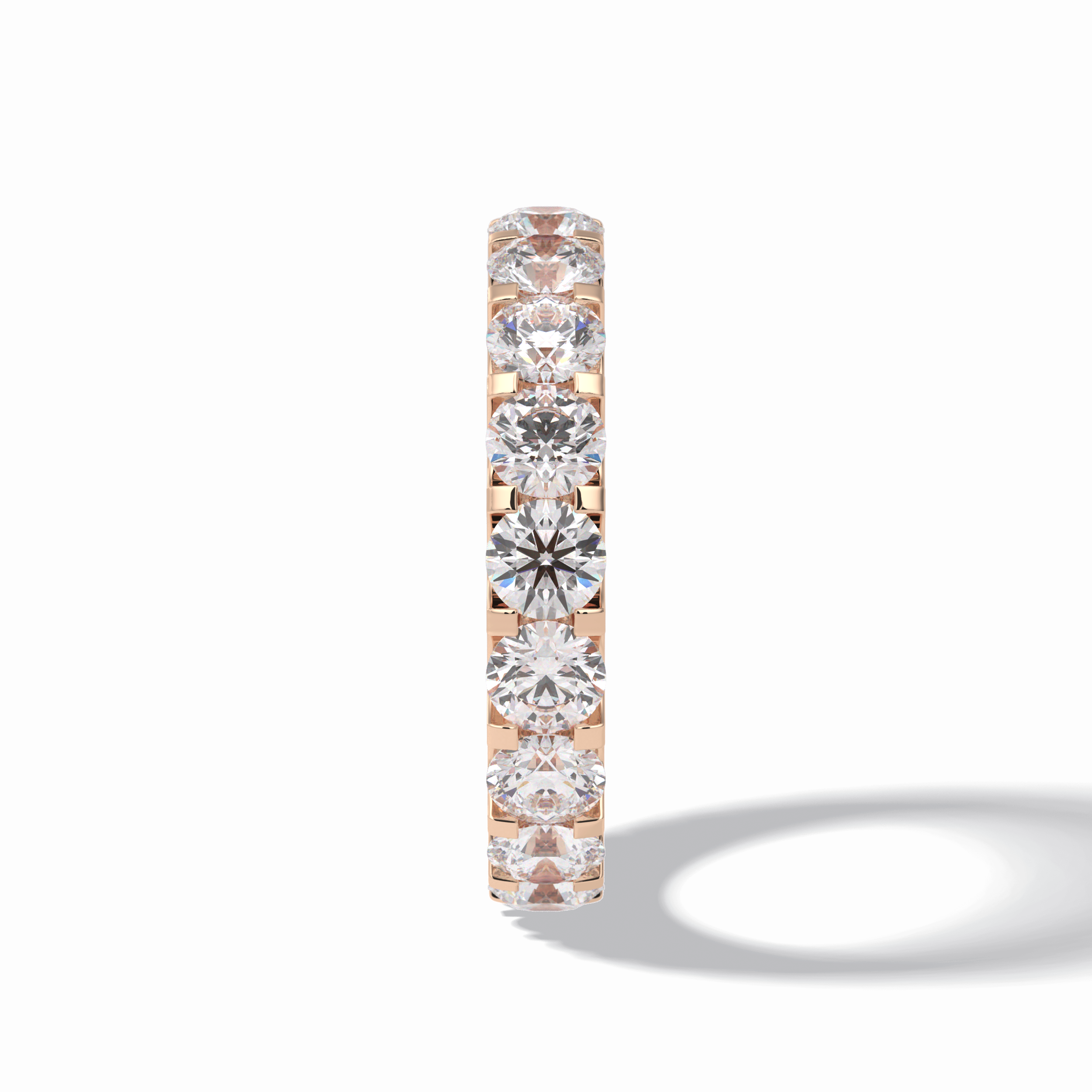 3.03 TCW Round Shape Full Eternity Wedding Band 18
