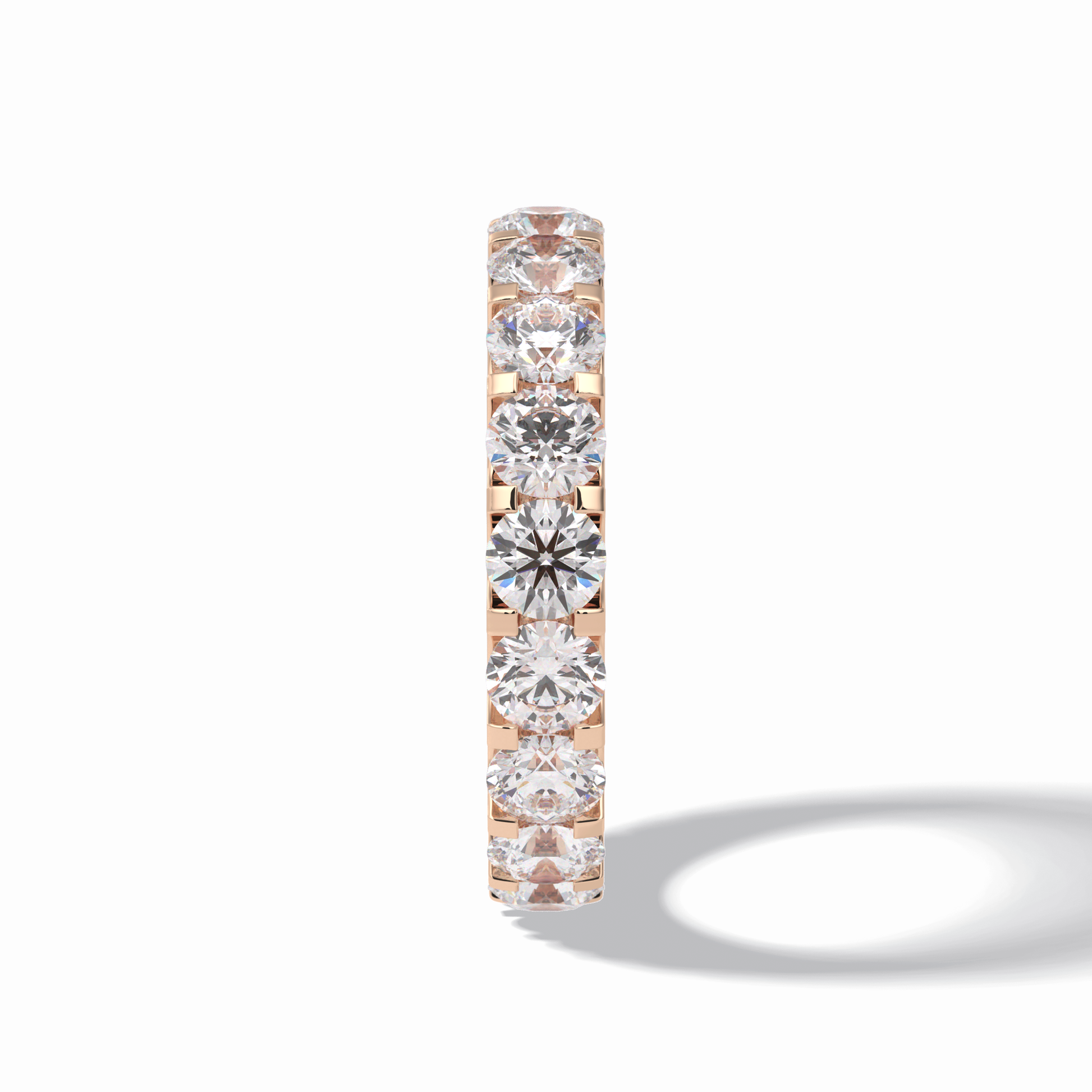 3.03 TCW Round Style Full Eternity Wedding Band