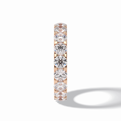3.03 TCW Round Style Full Eternity Wedding Band