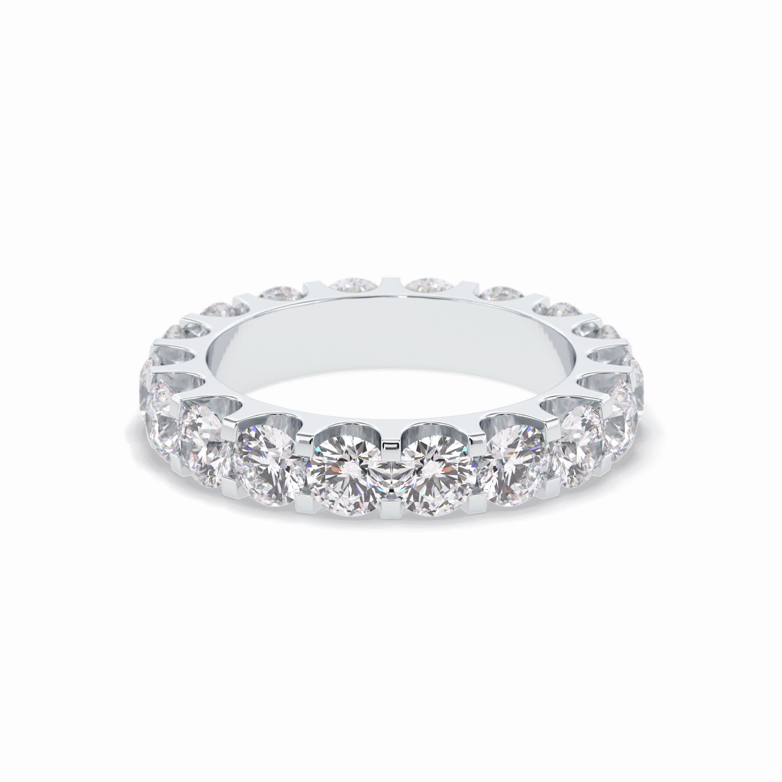 3.03 TCW Round Shape Full Eternity Wedding Band 2