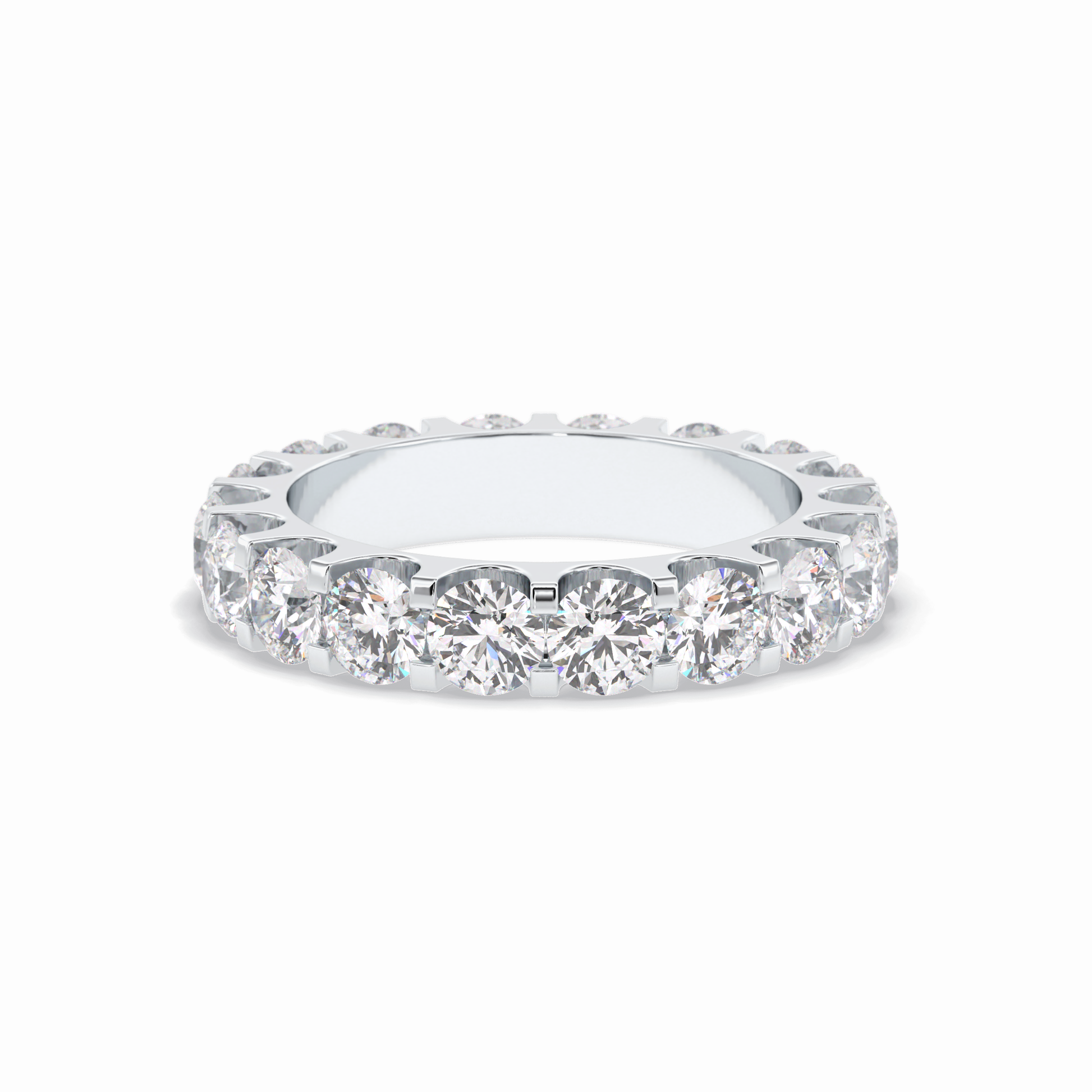 3.03 TCW Round Style Full Eternity Wedding Band