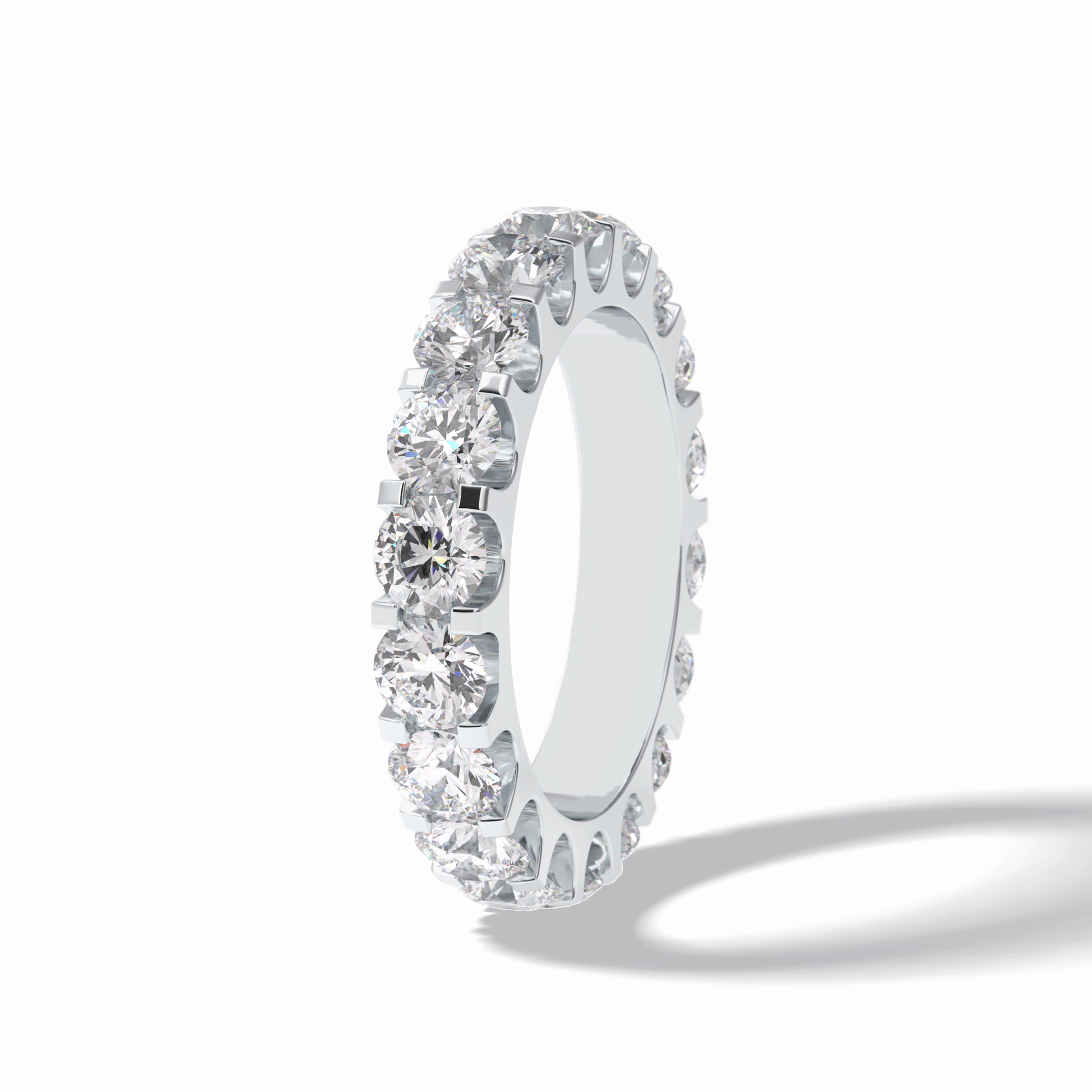 3.03 TCW Round Style Full Eternity Wedding Band