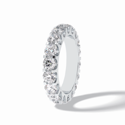 3.03 TCW Round Style Full Eternity Wedding Band