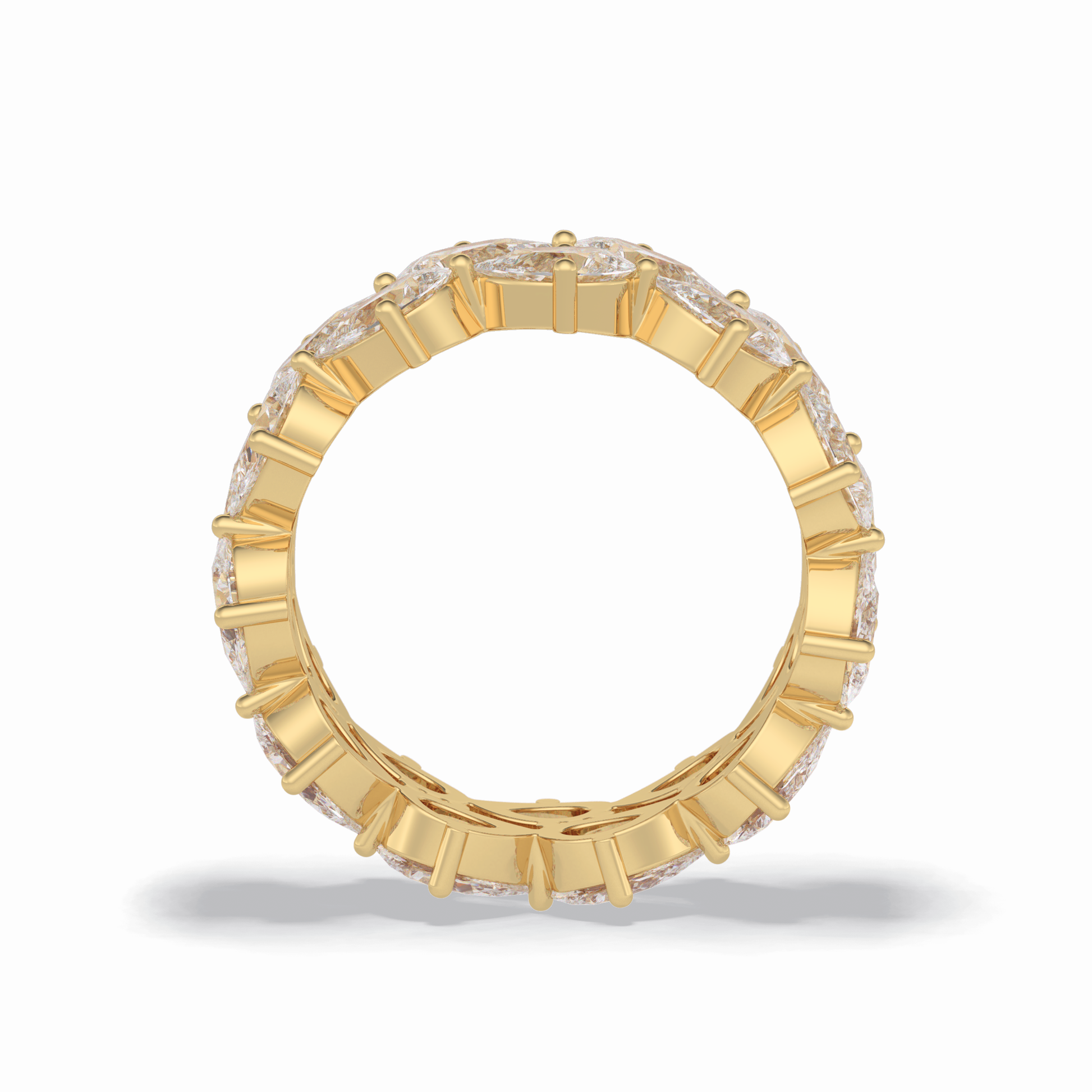 4.48 TCW Pear Style Full Eternity Wedding Band