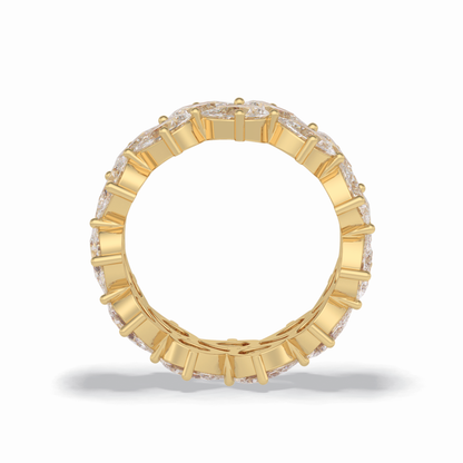 4.48 TCW Pear Style Full Eternity Wedding Band