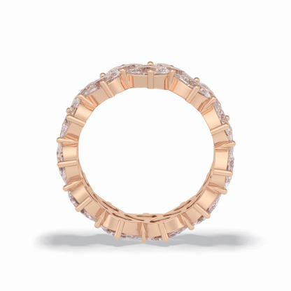 4.48 TCW Pear Style Full Eternity Wedding Band
