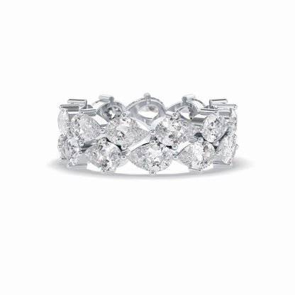 4.48 TCW Pear Style Full Eternity Wedding Band