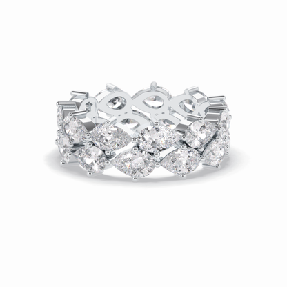 4.48 TCW Pear Style Full Eternity Wedding Band