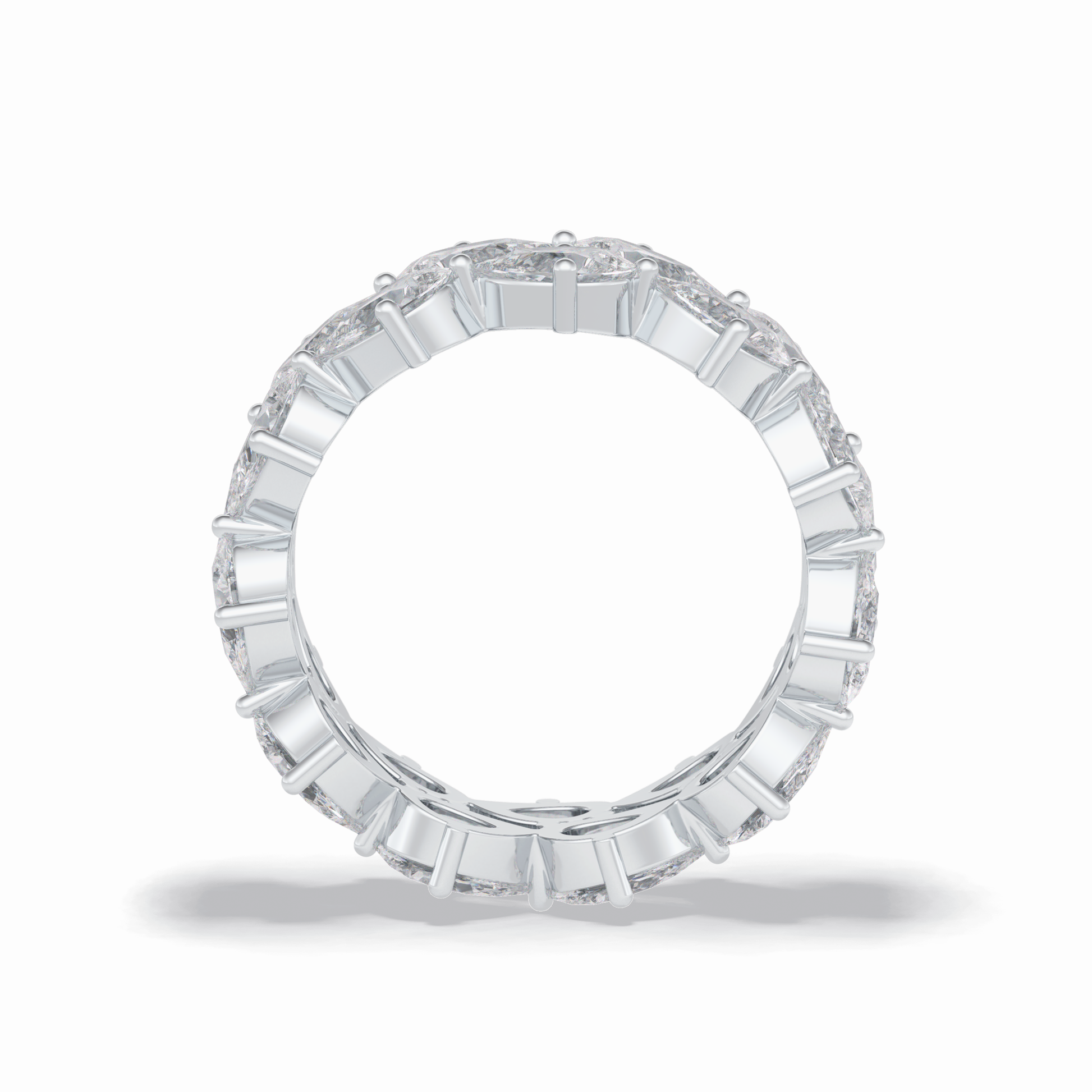 4.48 TCW Pear Style Full Eternity Wedding Band