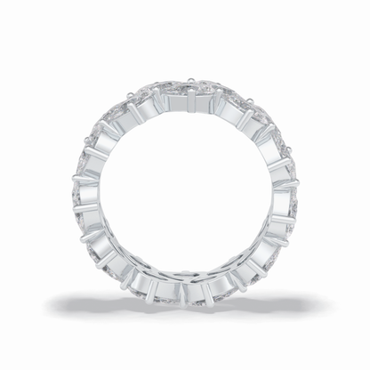 4.48 TCW Pear Style Full Eternity Wedding Band