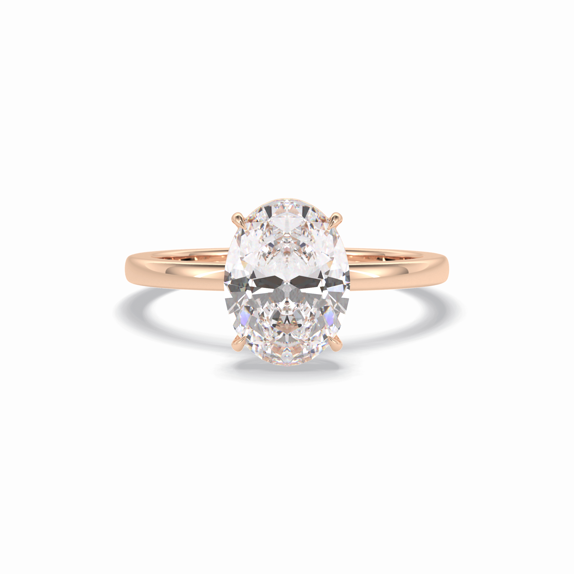 2.0 CT Oval Cut Solitaire Style Moissanite Engagement Rings