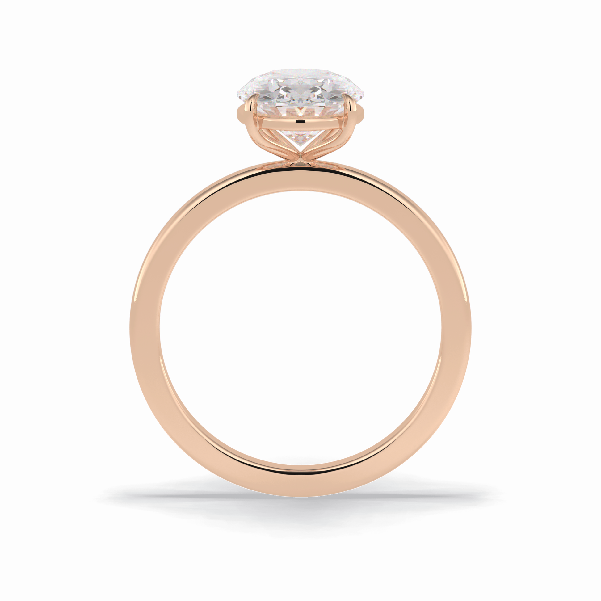 2.0 CT Oval Cut Solitaire Style Moissanite Engagement Rings