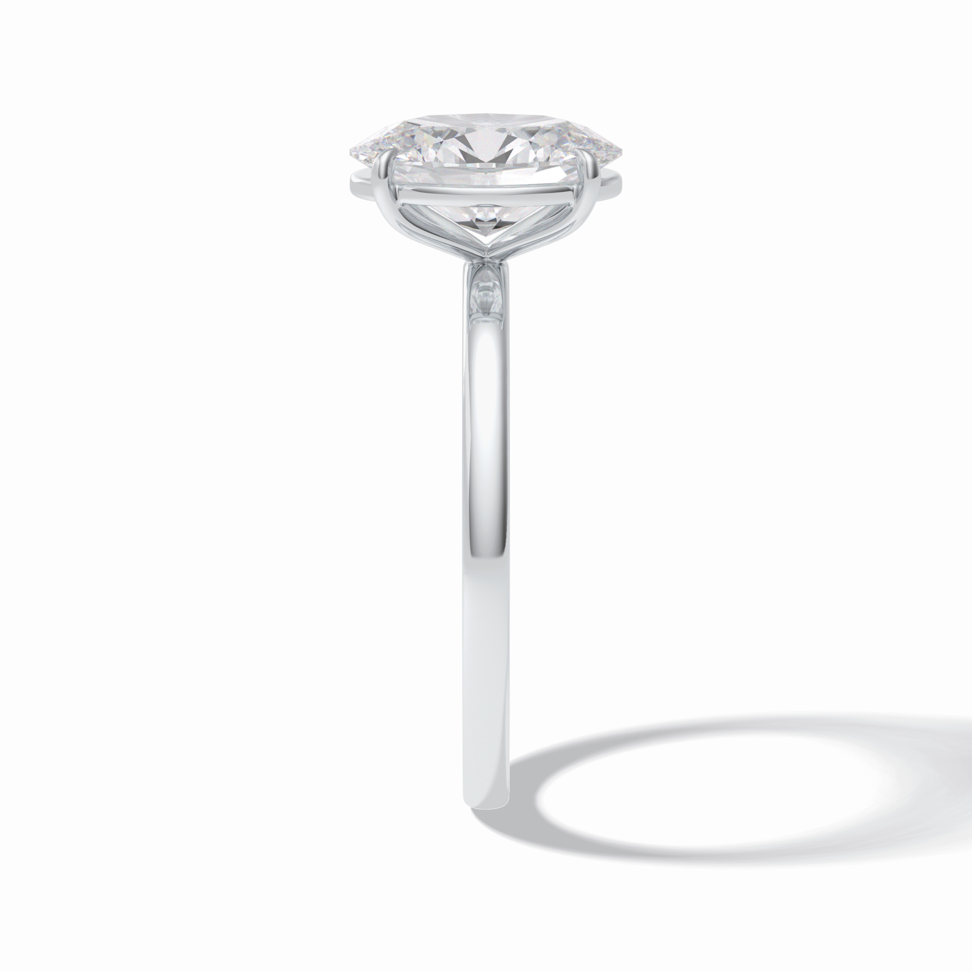 2.0 CT Oval Cut Solitaire Style Moissanite Engagement Rings