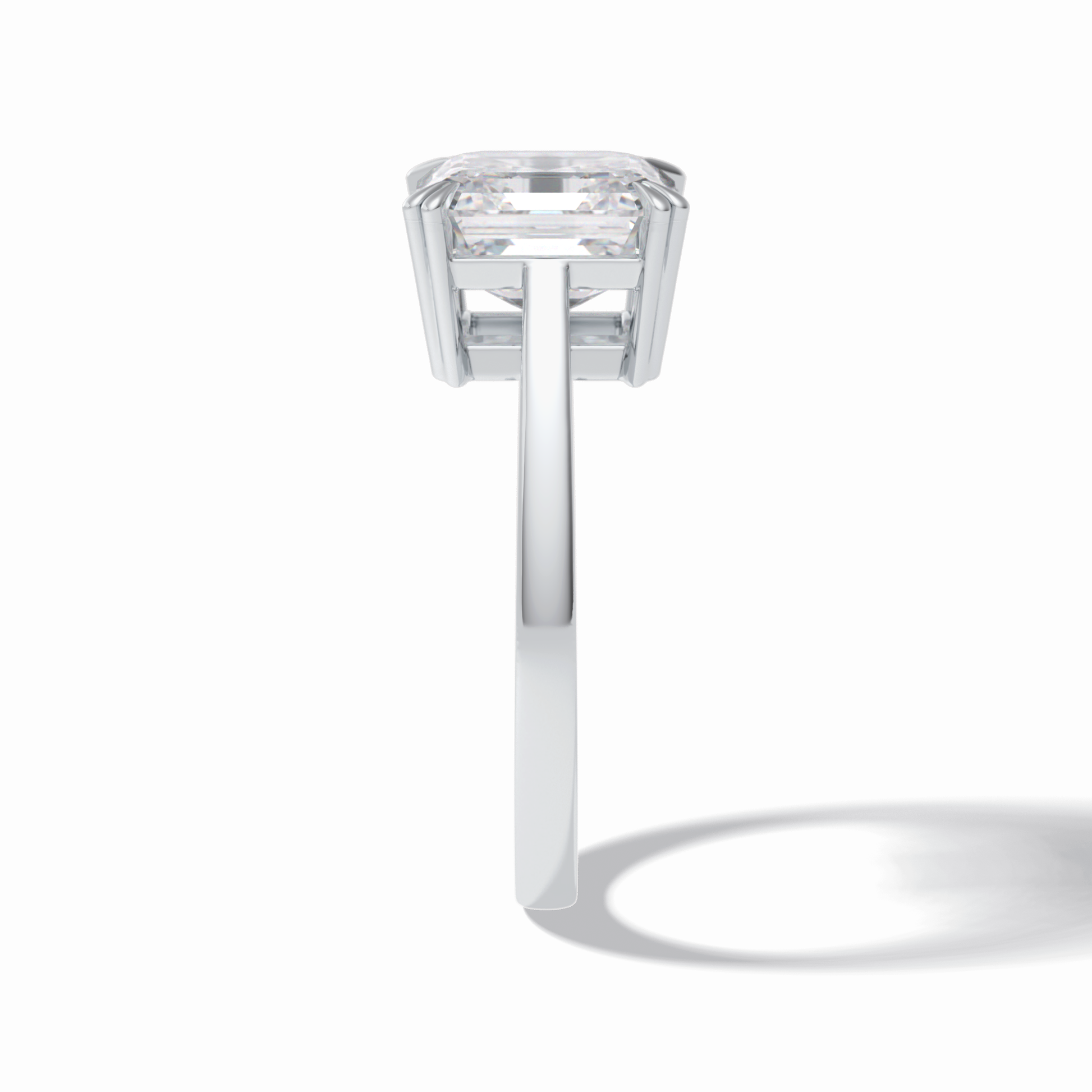 3.03 CT Asscher Cut Solitaire Style Moissanite Engagement Ring 5