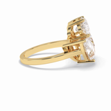 2.01 CT Oval Cut Three Stones Style Moissanite Engagement Rings