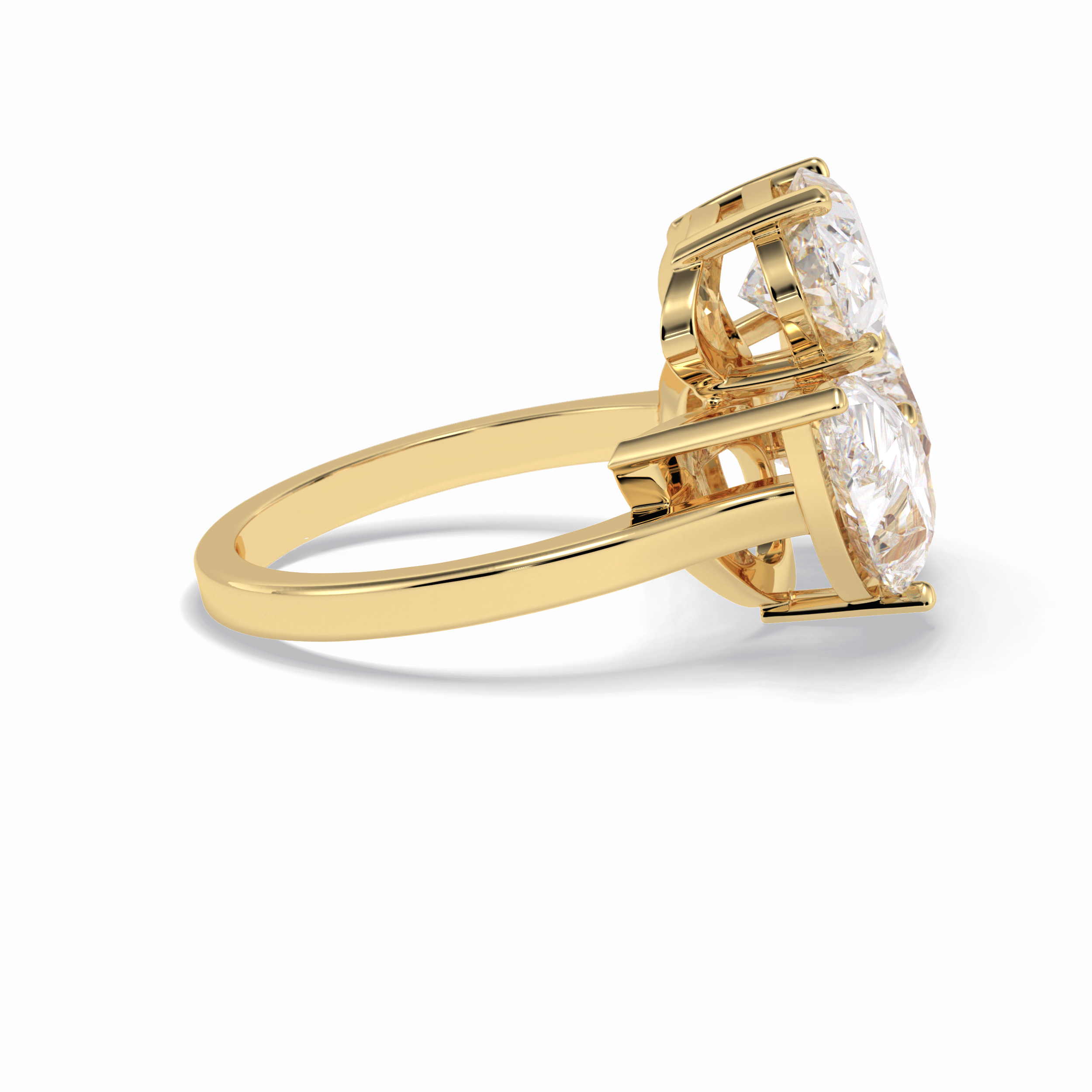 2.01 CT Oval Cut Three Stones Style Moissanite Engagement Rings