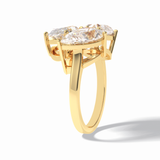 2.01 CT Oval Cut Three Stones Style Moissanite Engagement Rings
