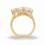 2.01 CT Oval Cut Three Stones Style Moissanite Engagement Rings