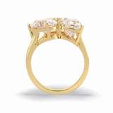 2.01 CT Oval Cut Three Stones Style Moissanite Engagement Rings