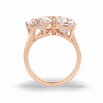 2.01 CT Oval Cut Three Stones Style Moissanite Engagement Rings