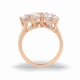 2.01 CT Oval Cut Three Stones Style Moissanite Engagement Rings