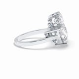 2.01 CT Oval Cut Three Stones Style Moissanite Engagement Rings