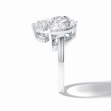 2.01 CT Oval Cut Three Stones Style Moissanite Engagement Rings