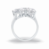 2.01 CT Oval Cut Three Stones Style Moissanite Engagement Rings