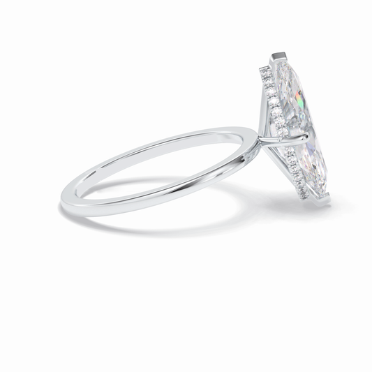 2.97 CT Marquise Cut Solitaire Style Moissanite Engagement Rings