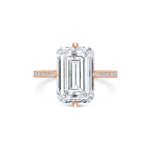 Emerald Cut Pave Lab Grown Diamond Engagement Ring