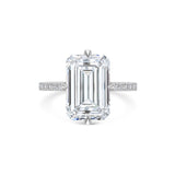 Emerald Cut Pave Lab Grown Diamond Engagement Ring