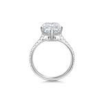 Emerald Cut Pave Lab Grown Diamond Engagement Ring