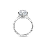 Emerald Cut Pave Lab Grown Diamond Engagement Ring