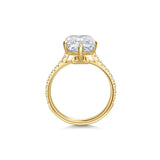 Emerald Cut Pave Lab Grown Diamond Engagement Ring