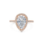 2 CT Pear Halo CVD F/VS1 Diamond Engagement Ring 13