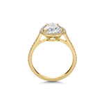 2 CT Pear Halo CVD F/VS1 Diamond Engagement Ring 5