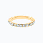 0.73 CT Round Half Eternity CVD EF/VS1 Diamond Wedding Band 3
