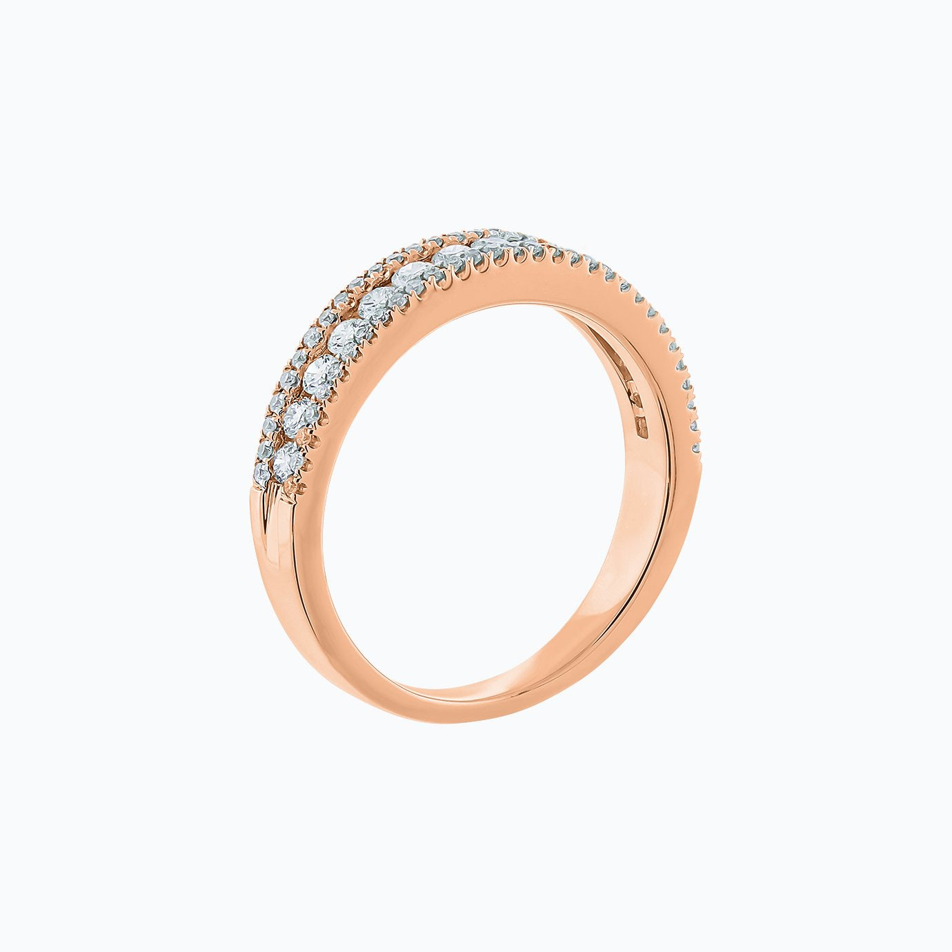 0.70 CT Round Micro Pave CVD EF/VS1 Diamond Wedding Band 4