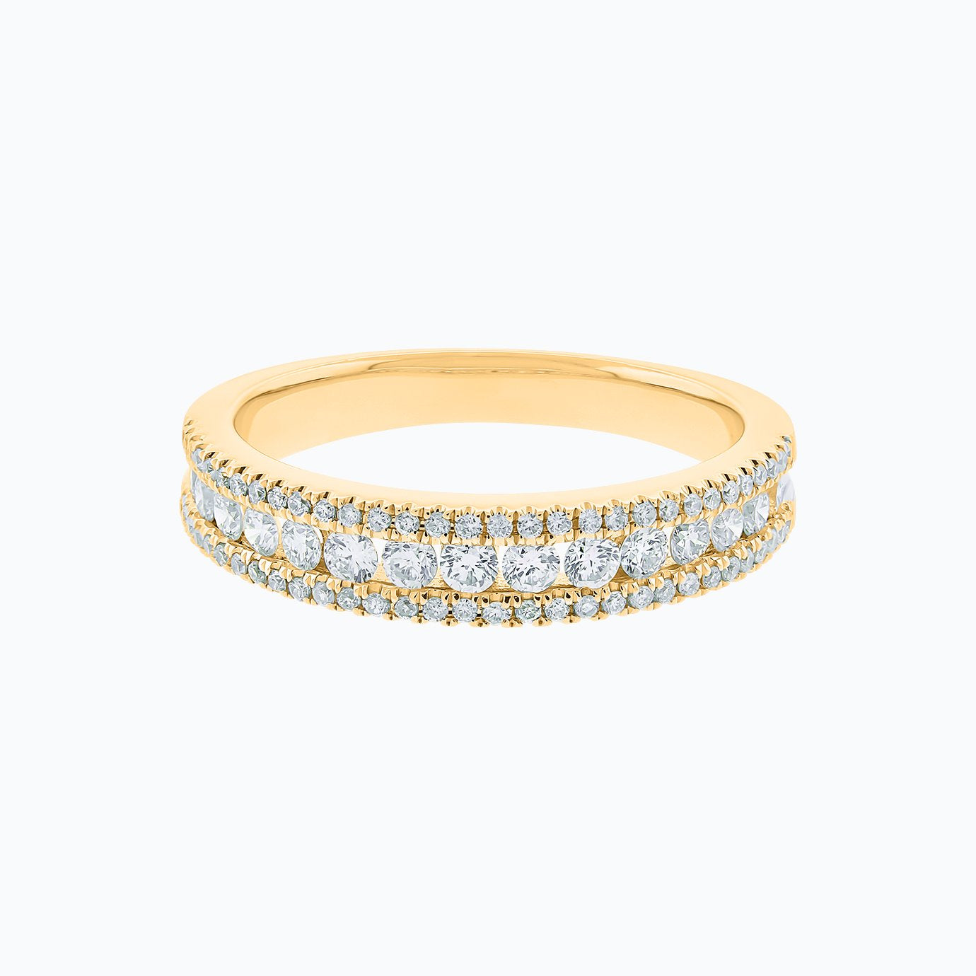 0.70 CT Round Micro Pave CVD EF/VS1 Diamond Wedding Band 5
