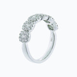 0.80 CT Round Halo Style CVD EF/VS1 Diamond Wedding Band 2