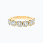 0.80 CT Round Halo Style CVD EF/VS1 Diamond Wedding Band 6